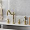 Kingston Brass Widespread Kitchen Faucet with Brass Sprayer, Brushed Brass KB1797WLLBS - alternate 5